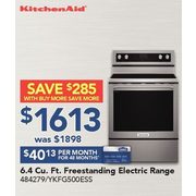 KitchenAid 6.4 Cu. Ft. Freestanding Electric Range - $1613.00 ($285.00 off)