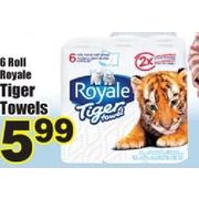 Royale Tiger Towels  - $5.99