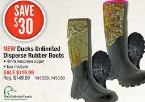 ducks unlimited rubber boots