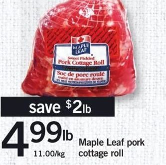 Fortinos Maple Leaf Pork Cottage Roll Redflagdeals Com