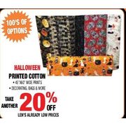 Halloween Printed Cotton - 20%  off