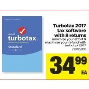 Turbotax 2017 Tax Software With 8 Returns  - $34.99