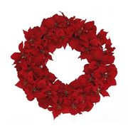 30" Red Poinsettia Wreath - $29.99 (40% off)