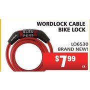 Wordlock Cable Bike Lock - $7.99