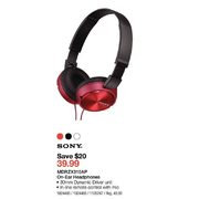 Sony MDRZX310AP On-Ear Headphones - $39.99 ($20.00 off)