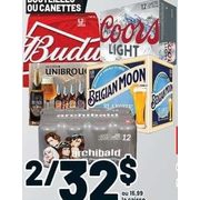 Archibald, Belgian Moon, Unibroue Coolection Coors Light, Budweiser, Blanche, Cloude, Chambly, Granyline Island, Basseur, Montreal