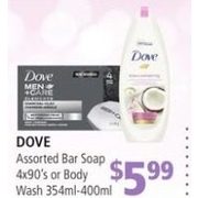 Dove Bar Soap Or Body Wash - $5.99