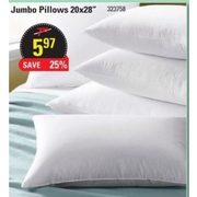 Jumbo Pillows 20X28" - $5.97 (25% off)