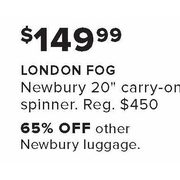 London Fog Newbury 20" Carry-On Spinner - $149.99