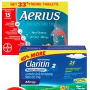 Aerius Tablets or Claritin Allergy Products - $24.99