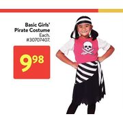Basic Girls Pirate Costume - $9.98