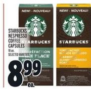 Starbucks Nespresso Coffee Capsules  - $8.99