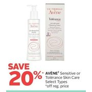 Avene Sensitive or Tolerance Skin Care - 20% off