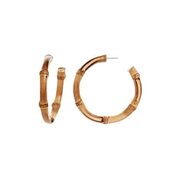 Wood Bamboo Hoop Earrings - $51.97 ($10.03 Off)