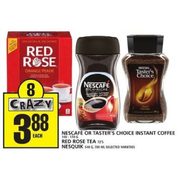 Nescafe or Taster's Choice Instant Coffee or Red Rose Tea or Nesquik - $3.88