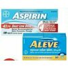 Aspirin Tablets or Aleve Pain Relief Products - Up to 15% off