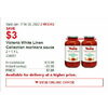 Victoria White Linen Collection Marinara Sauce - $7.99 ($3.00 off)