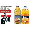 Allen's Or Rougemont Apple Juice - 2/$6.00 ($1.58 off)