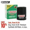 Castrol Premium Synthetic Oil Filters  - From $14.39 (10% off)