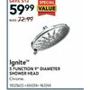 Ignite 5 Function 9" Diameter Shower Head - $59.99 ($13.00 off)