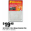3M Filtrete Micro Allergen Reduction Filter  - $19.40