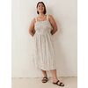 Linen Blend Stripe Dress With Smocking Detail - $34.00 ($50.99 Off)