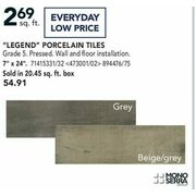 Mono Serra Legend Porcelain Tiles - $2.69/sq.ft