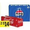 Coca-Cola or Pepsi Soft Drinks - 2/$14.00